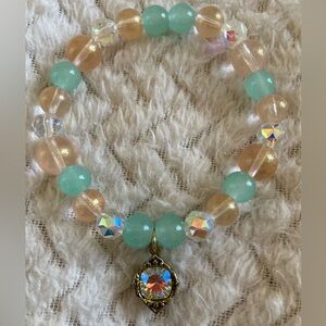Elegant Handmade Beaded Bracelet with  Pendant